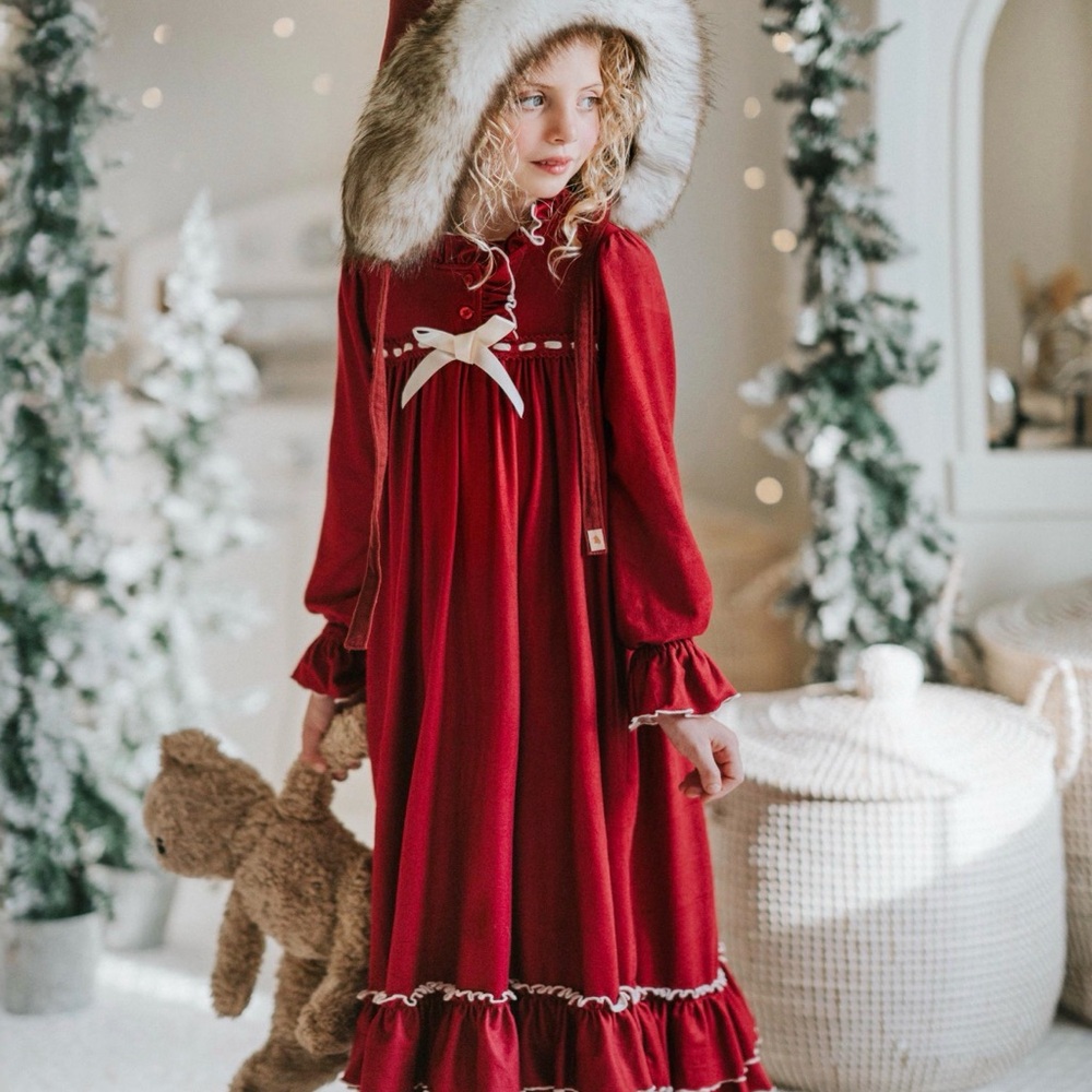 Deep Red Clara Nutcracker nightgown for girls size 12 - Picture 5 of 5